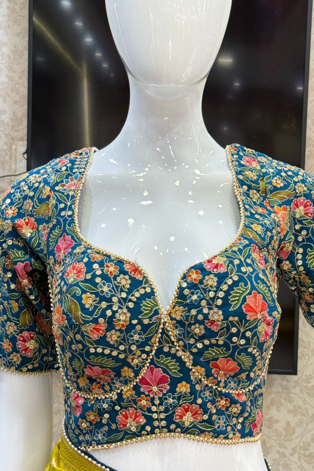 Liril Green Banaras work Saree