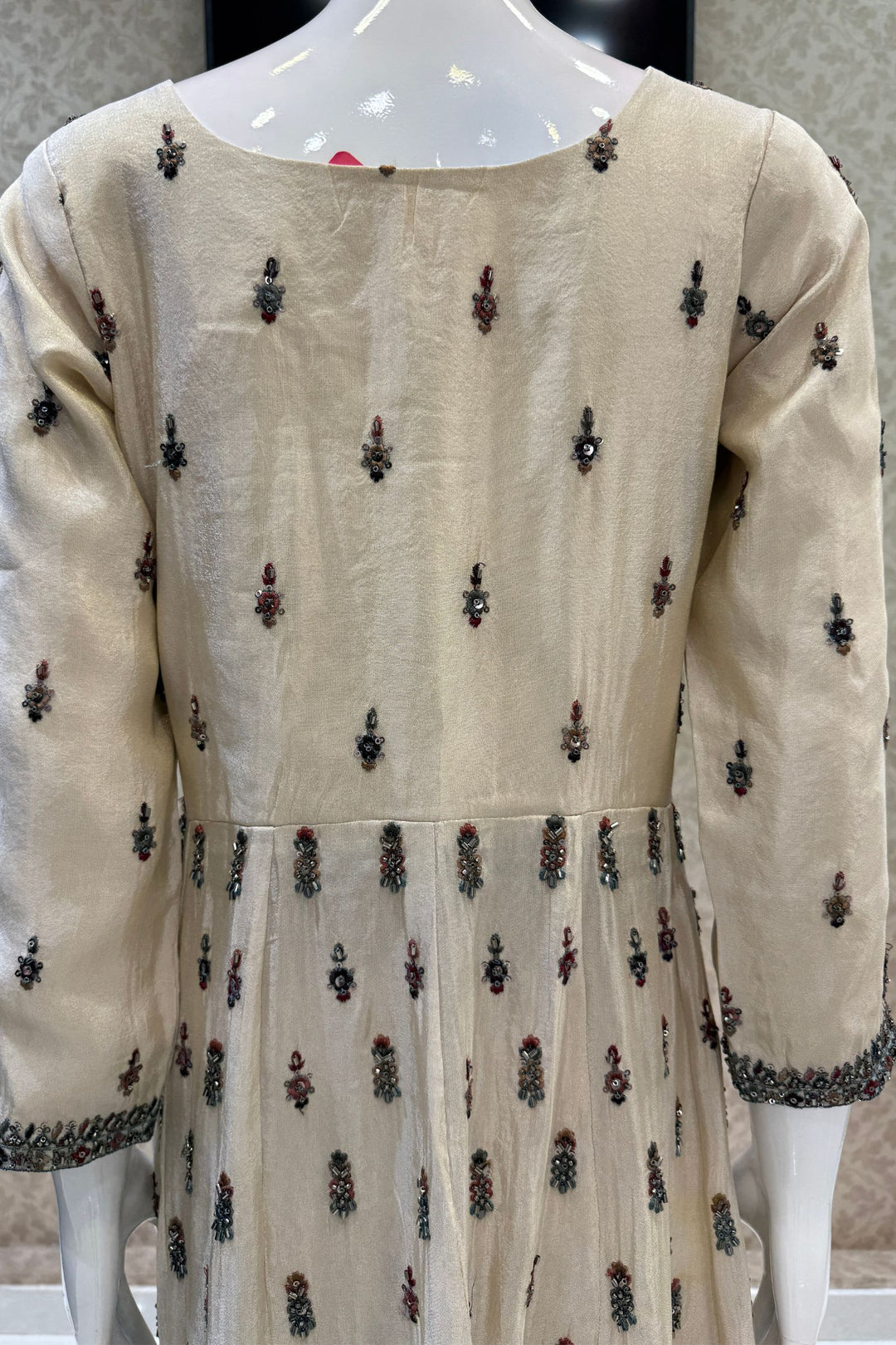 Mastani Style Palazzo Set with Beads and Sequins Work Featuring Detailed Animal Motifs