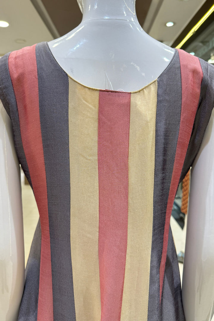 Multicolor Sequins and Zari Thread work Anarkali Style Salwar