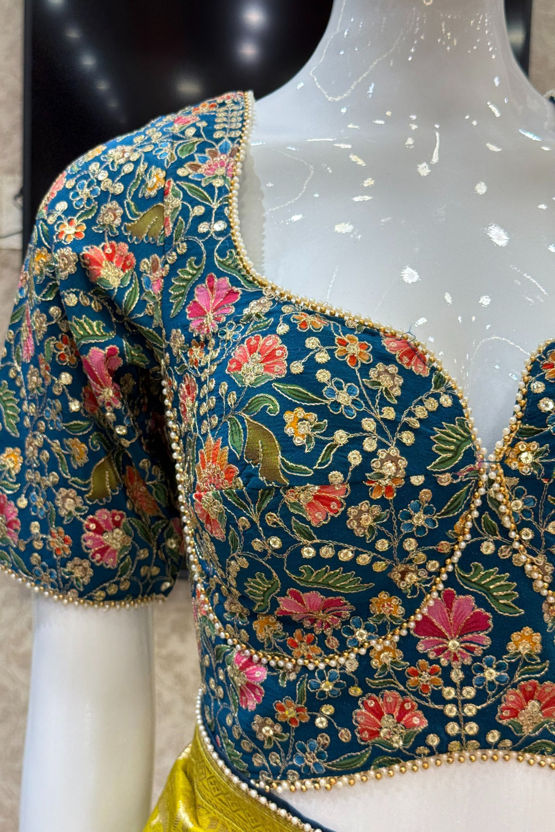 Liril Green Banaras work Saree