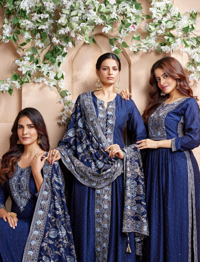 blue traditional outfits chennai