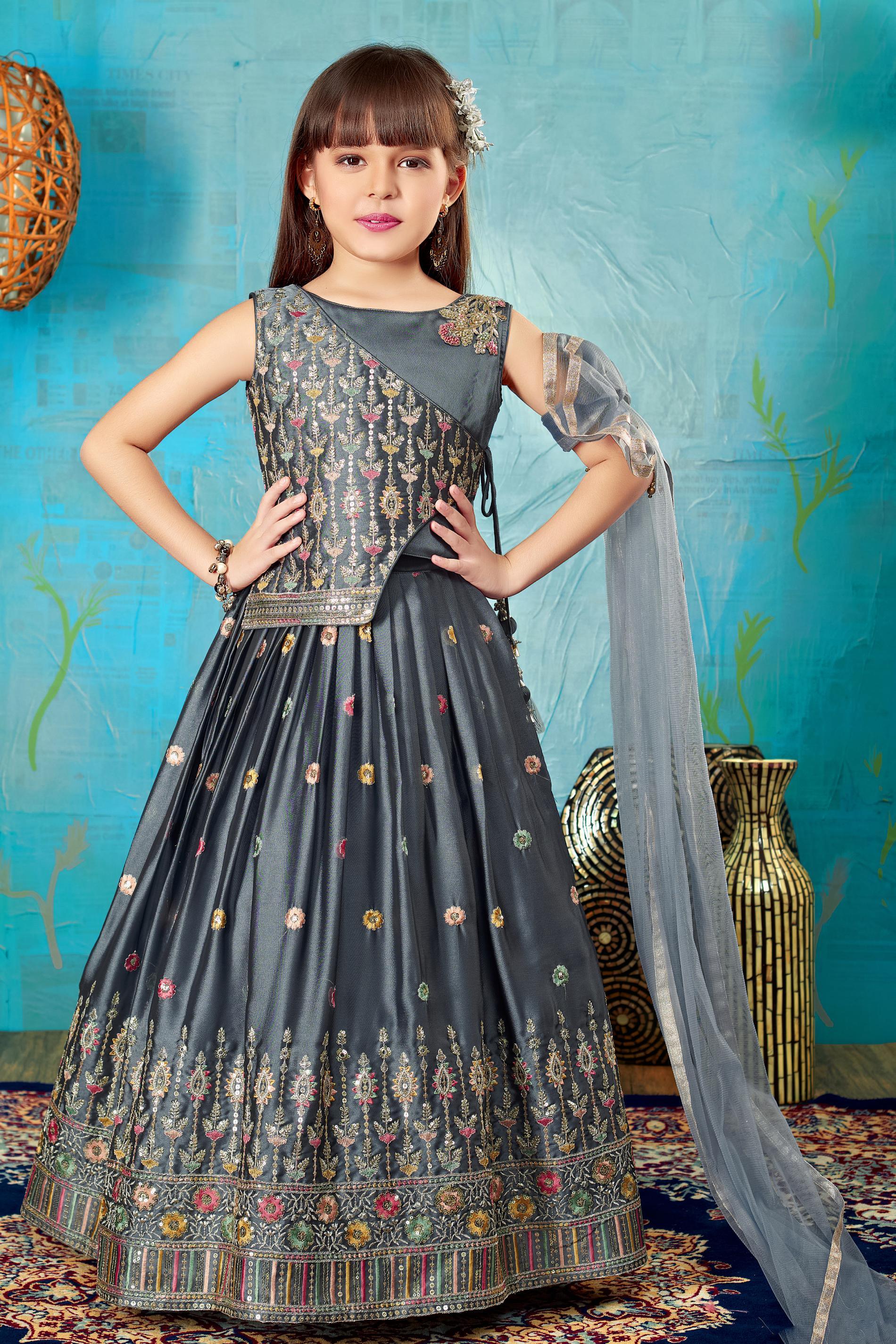 Party Wear Kids Dress,Sticthed Girl Lehenga Choli,Designer Indian Festive  Wear | eBay