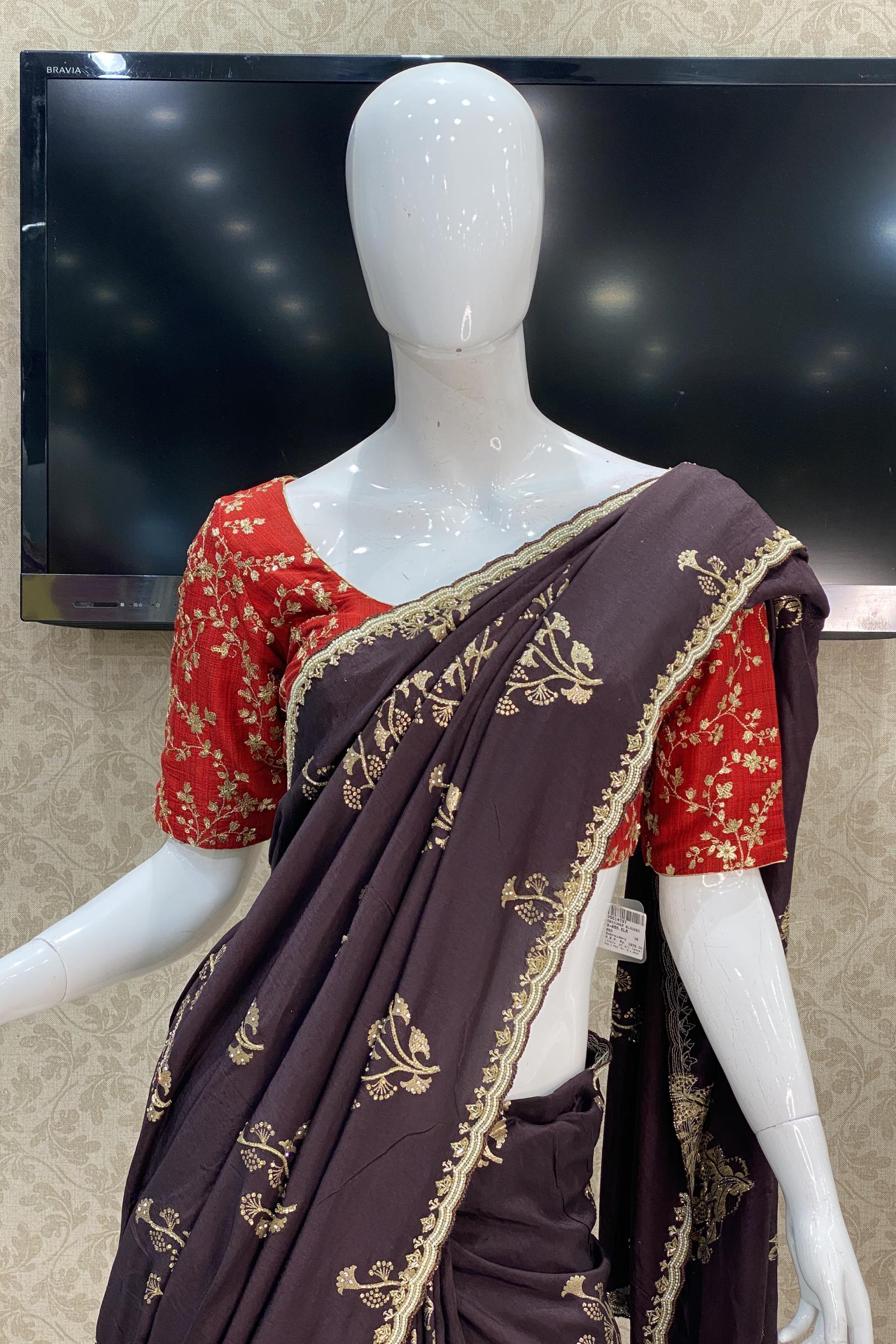 Size 38 optional stitched blouse | Silk Mark Certified Pure Kanchipuram  Silk Saree with Contrast Blouse | kanchi pattu sarees online usa