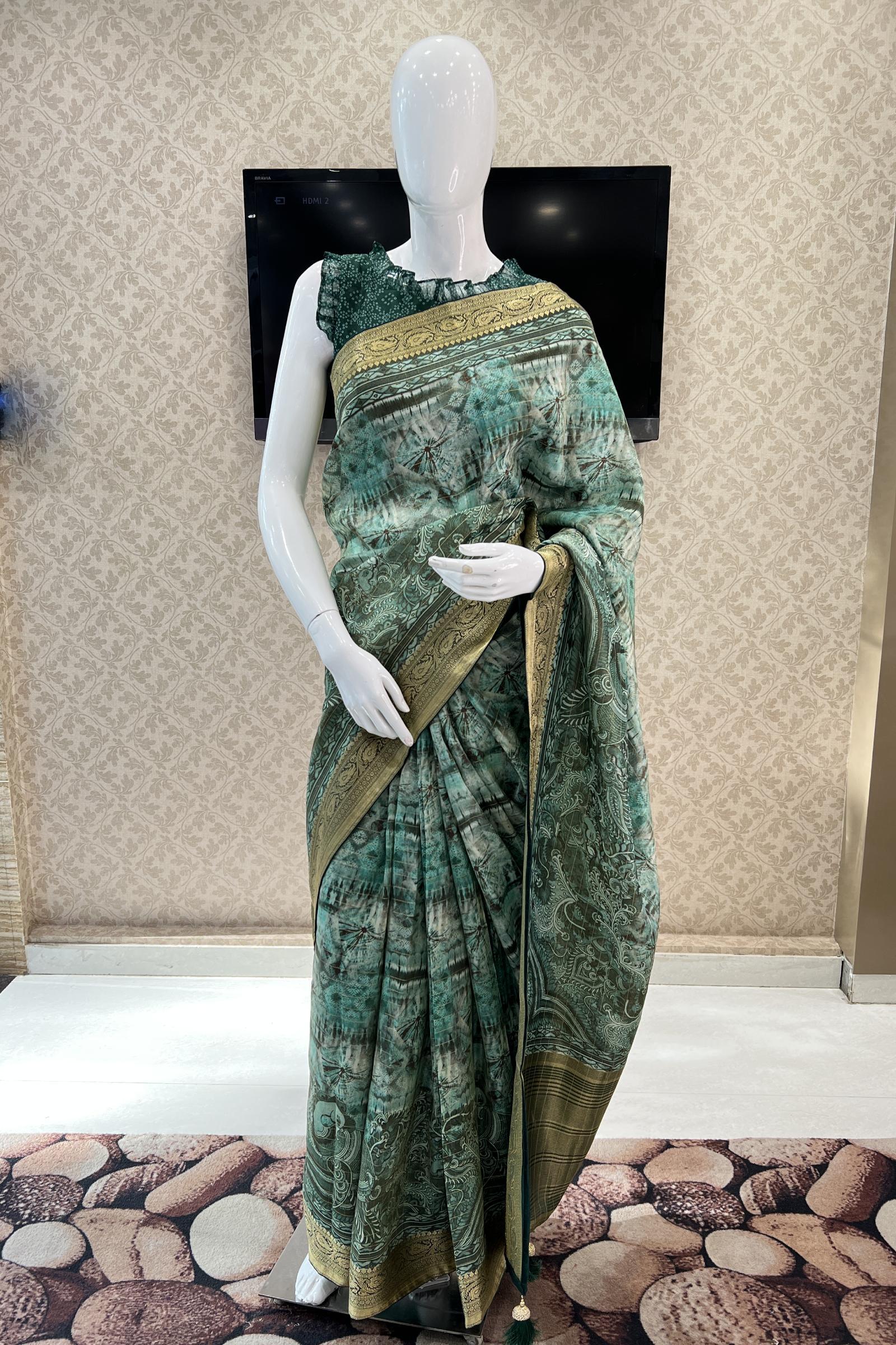 Golden Tissue Traditional Wear Set Saree