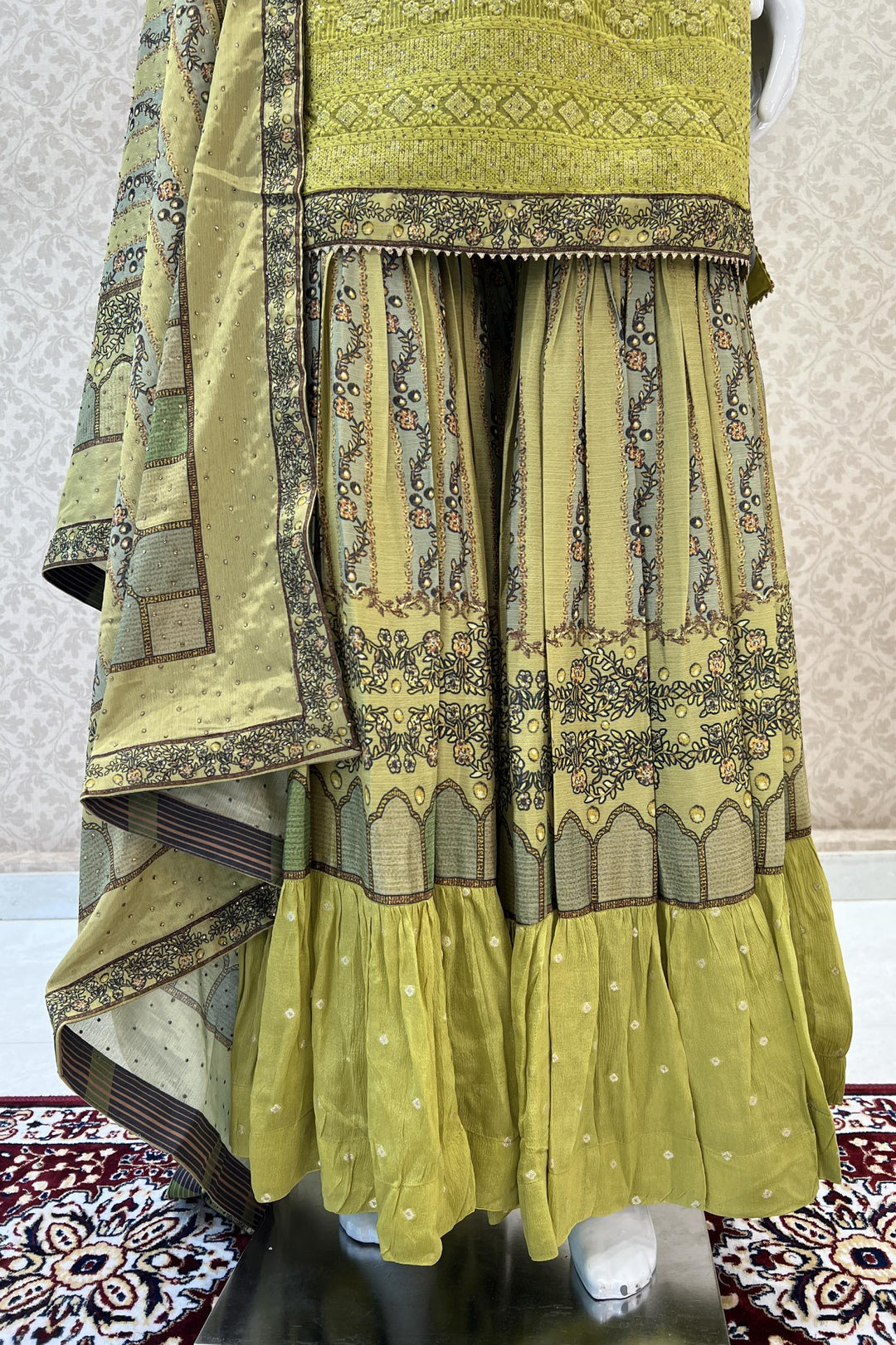 Liril Sequins, Stone and Thread work Sharara Suit Set - Seasons Chennai