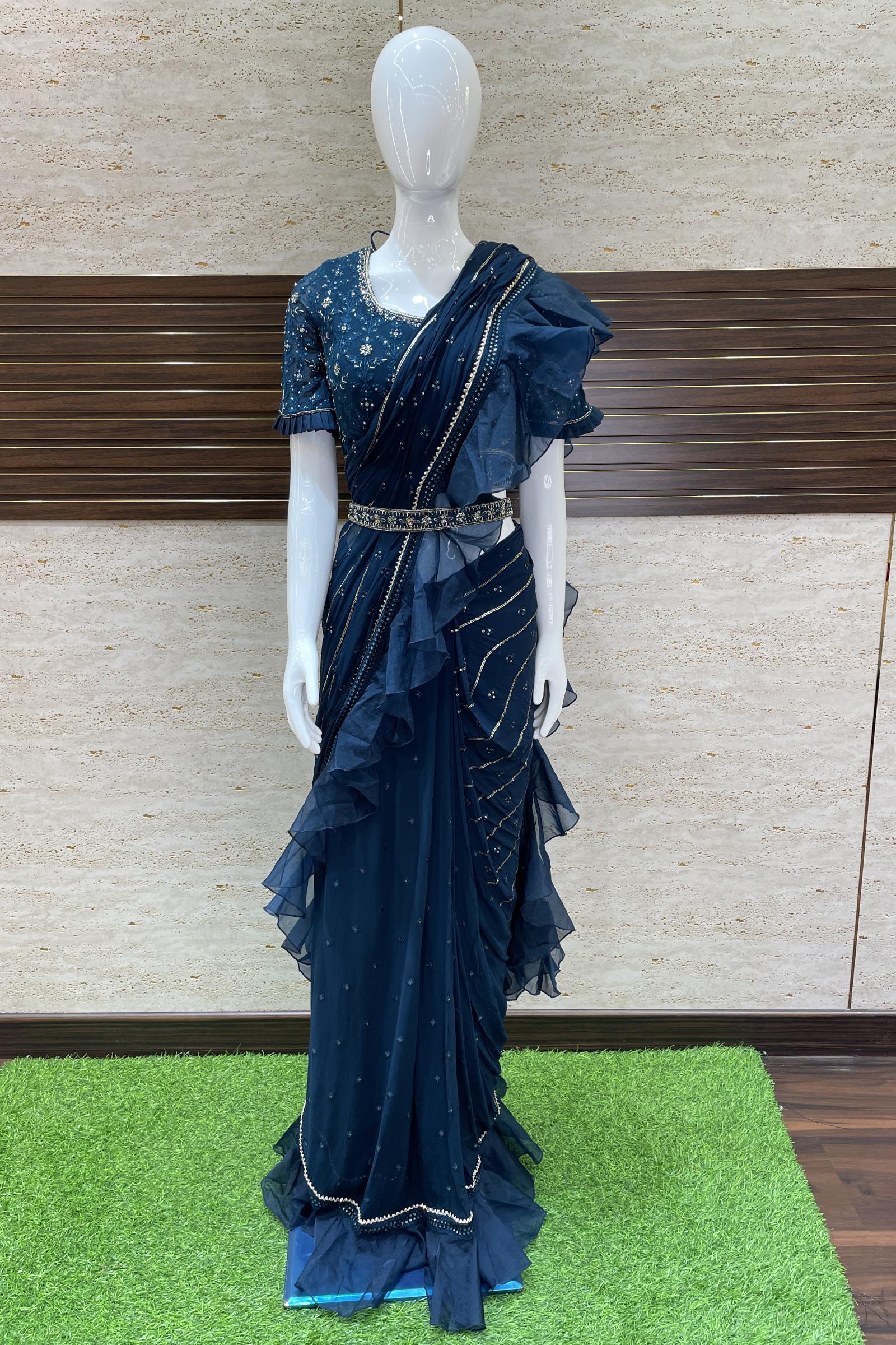 Designer Women Readymade Blouse With Plain Saree in Hooghly - Dealers,  Manufacturers & Suppliers -Justdial