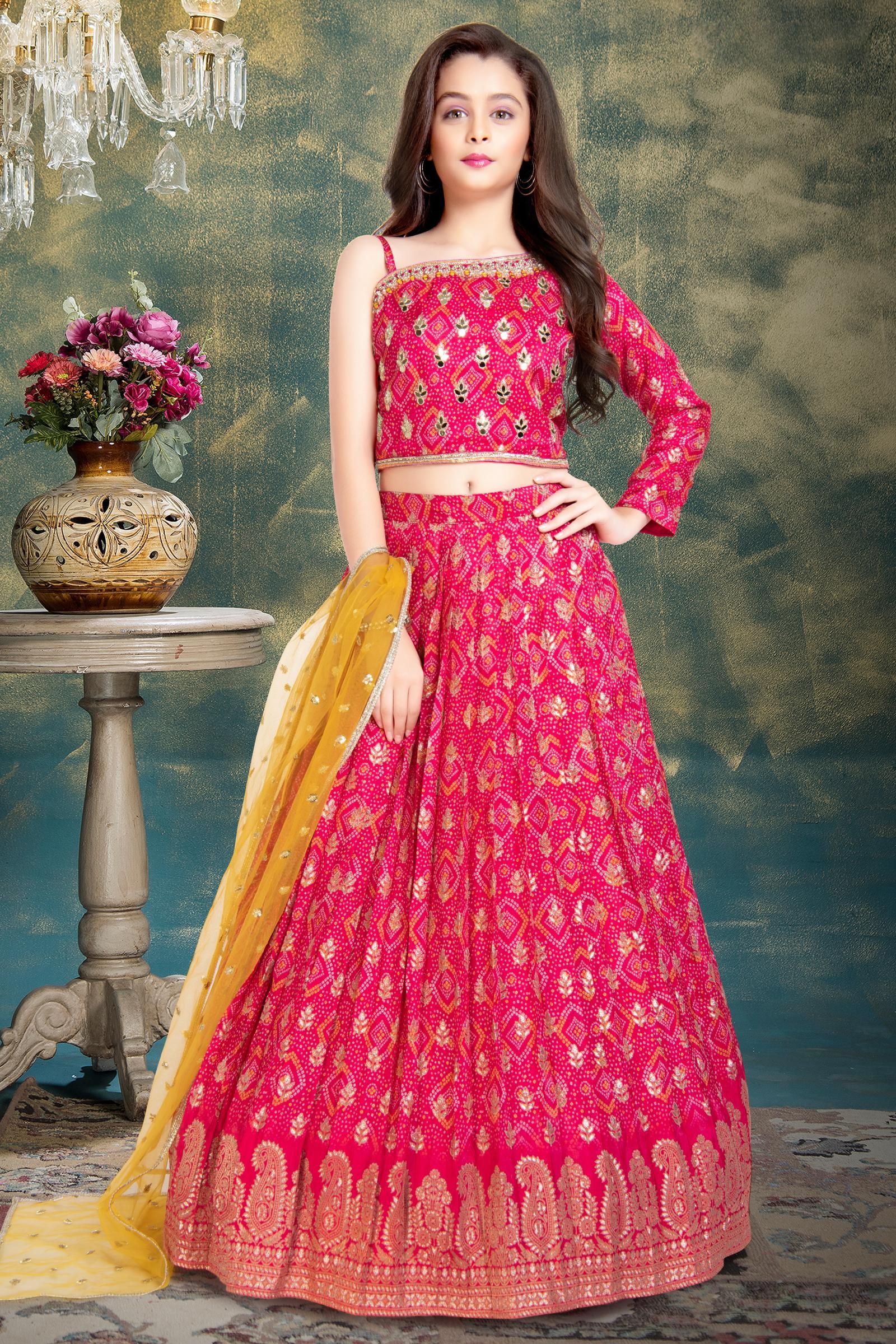 Pink Color Heavy Hand Embroidery Work Lehenga For Girls – TheDesignerSaree
