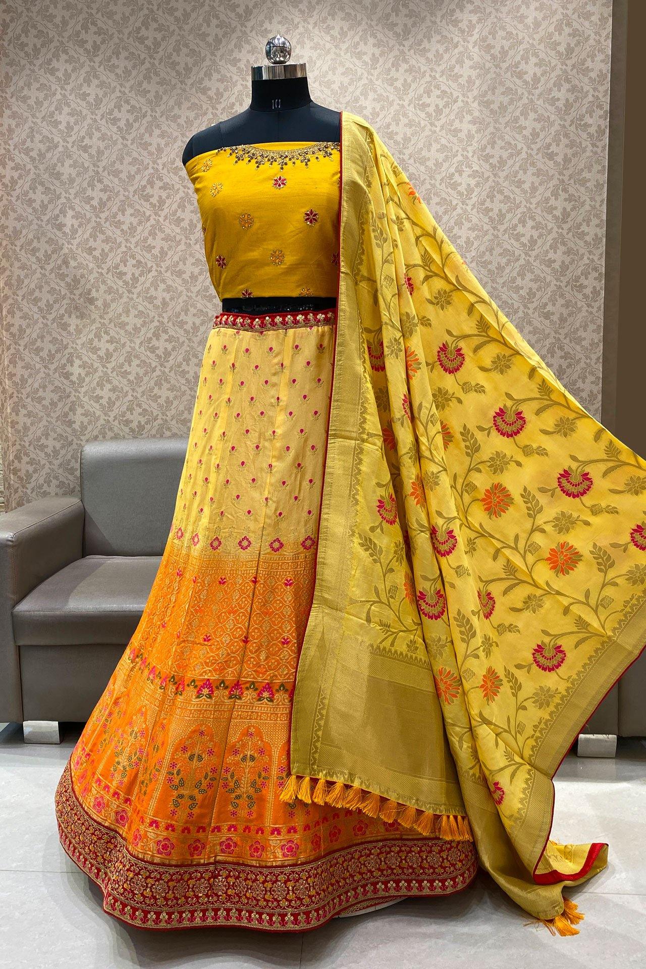 Shop Net Yellow Sequins Bollywood Lehenga Choli Online : 158232 - New  Arrivals