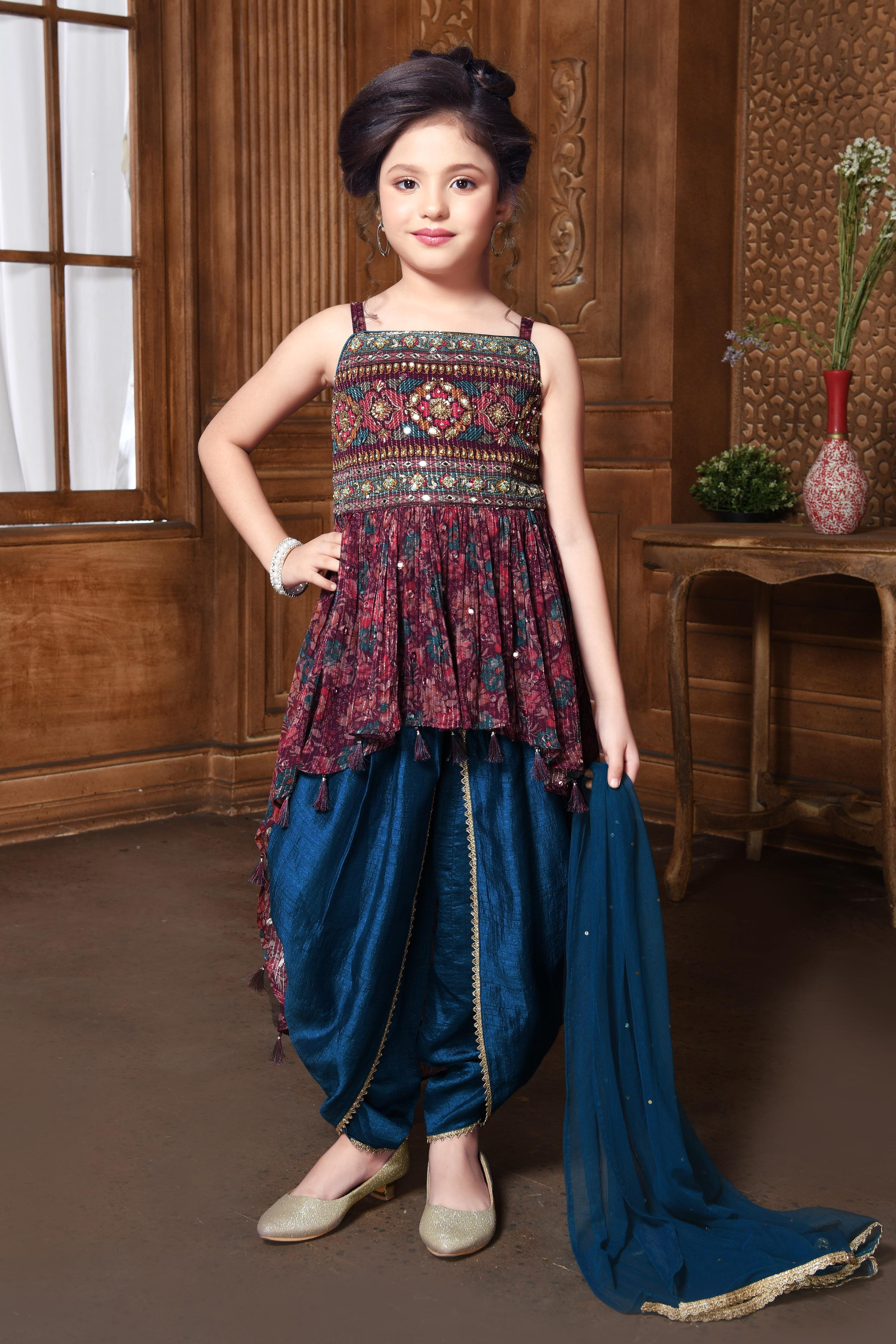 Buy Girls Indian Dresses/indo-western Style/dhoti Model Dress/girls Ethnic  Wear/girls Occasional Wear/girls Party Wear/traditional Wear/ Online in  India - Etsy