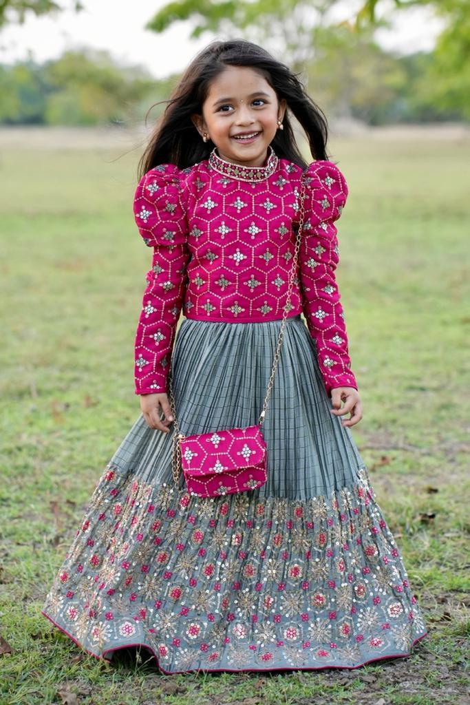 Buy Blue Ethnic Wear Sets for Girls by Aks Kids Online | Ajio.com